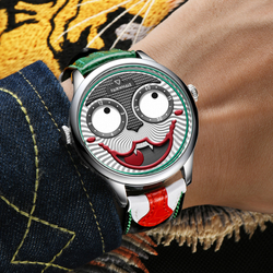 FAIRWHALE Born For Trend Collection Men"s Watch Quartz Movement Genuine Leather Strap Watch Men"s Watches