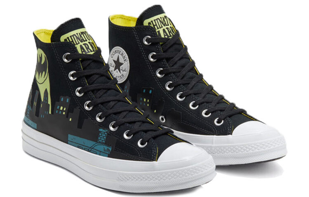 Converse 1970s High Top DC comfortable casual non-slip wear-resistant high-top canvas shoes for men and women with the same style black and yellow