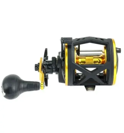 Катушка мультипликаторная Kaida TM-30L со счетчиком, под левую руку (3000, 3+1BB, мет.шпуля)