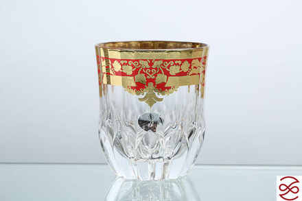 Набор стаканов для виски Astra Gold Natalia Golden Red Decor 350мл(6 шт)