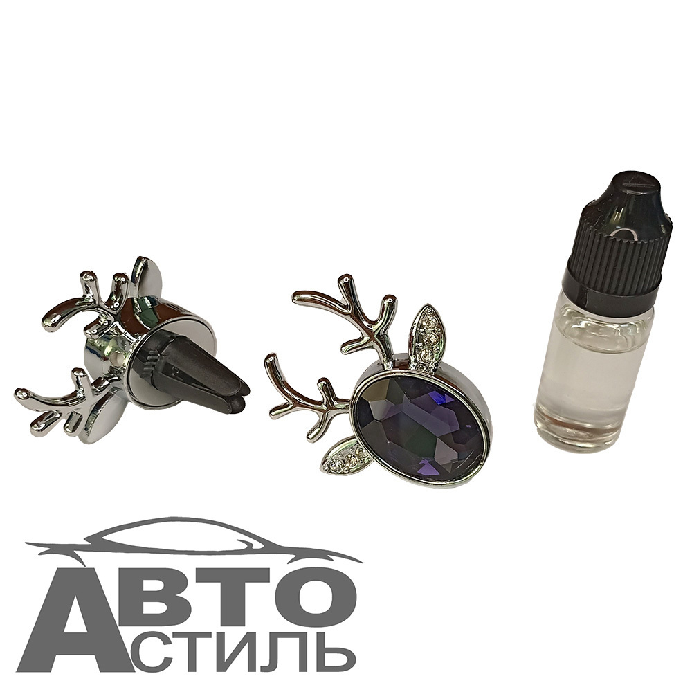 Ароматизатор-игрушка -на обдув- Олени -(жидк)- Y504-PR фиолетовый