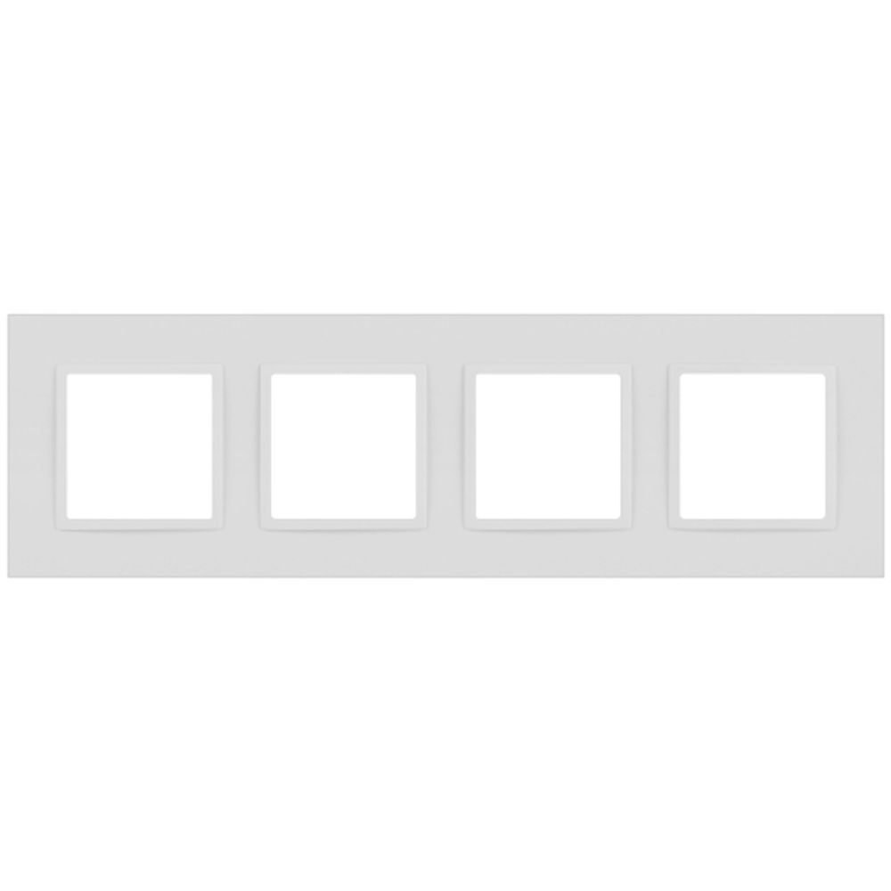 Рамка для розеток и выключателей ЭРА Elegance 14-5014-01М Classic, на 4 поста, белый матовый