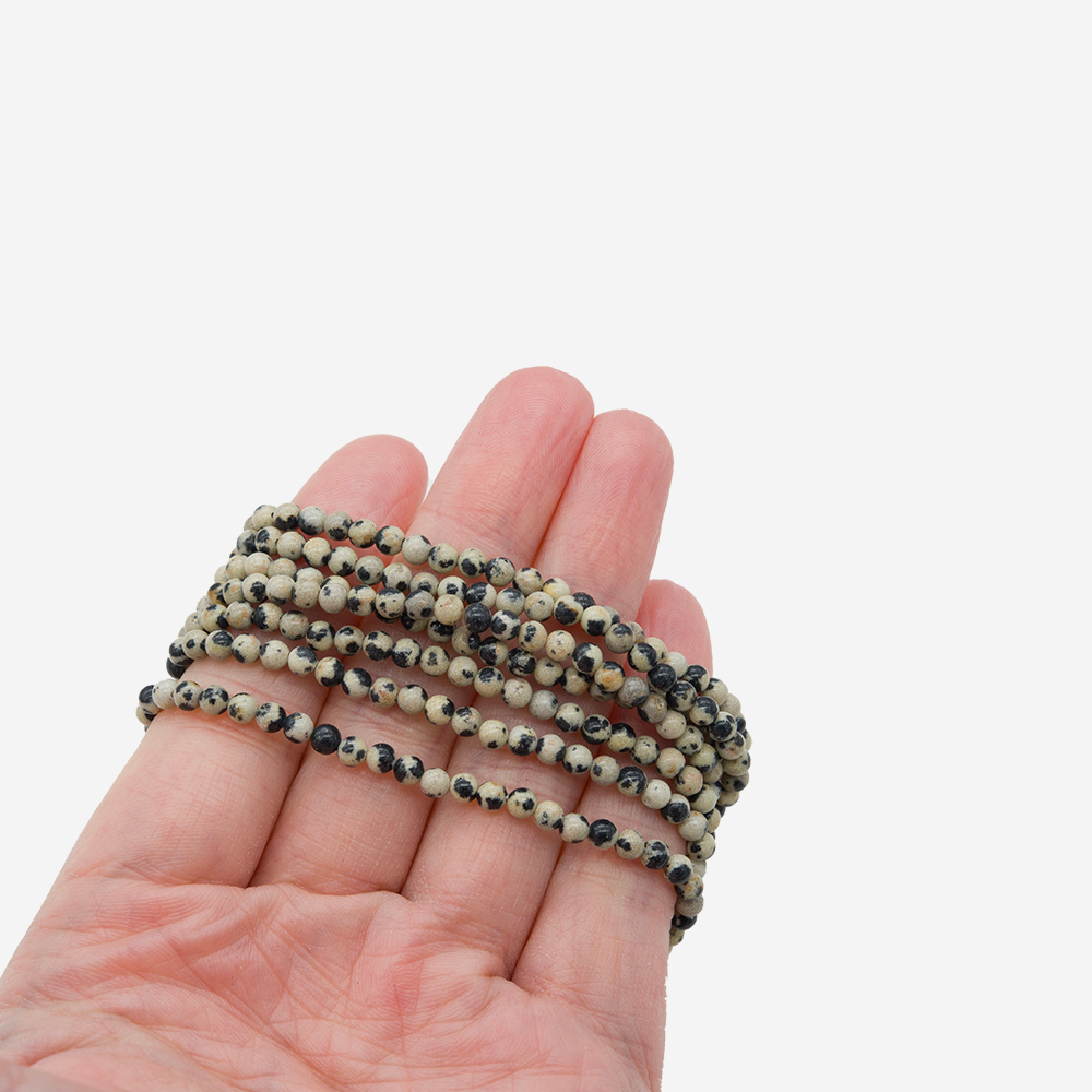 Аплит натуральный (Яшма далматин), 3,4мм, шар