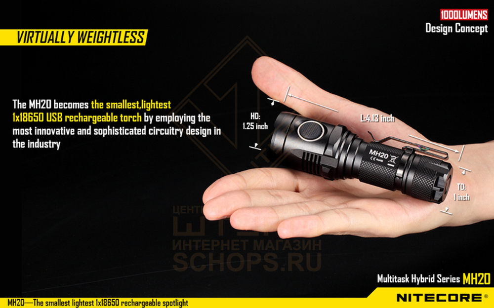 Фонарь Nitecore MH20