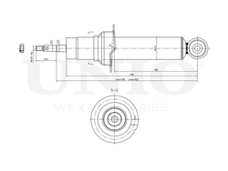 Амортизатор газовый задней подвески UNIO SAB-10486