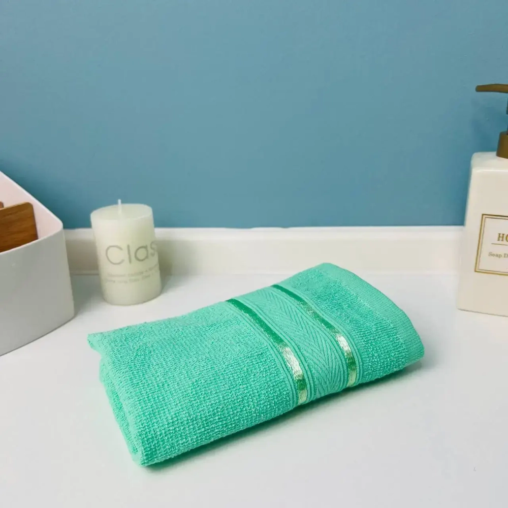 Полотенце махровое 30*50см «Comfort» цвет бирюзовый 01-026, плотность 300гр/м2 TJ