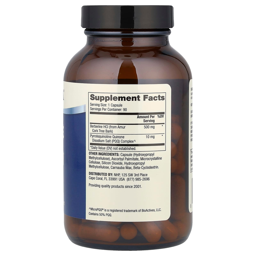 Dr. Mercola, Berberine and MicroPPQ, улучшенная формула, 90 капсул