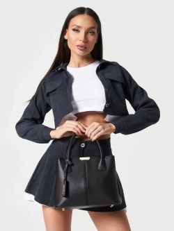 Сумка через плечо кожаная тоут классика средняя