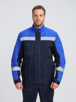 Костюм Бриготек-2 СОП (тк.Смесовая,260) п/к, т.синий/васильковый