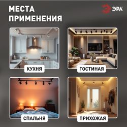 Шинопровод однофазный ЭРА TR-200-1PT BK 2м черный