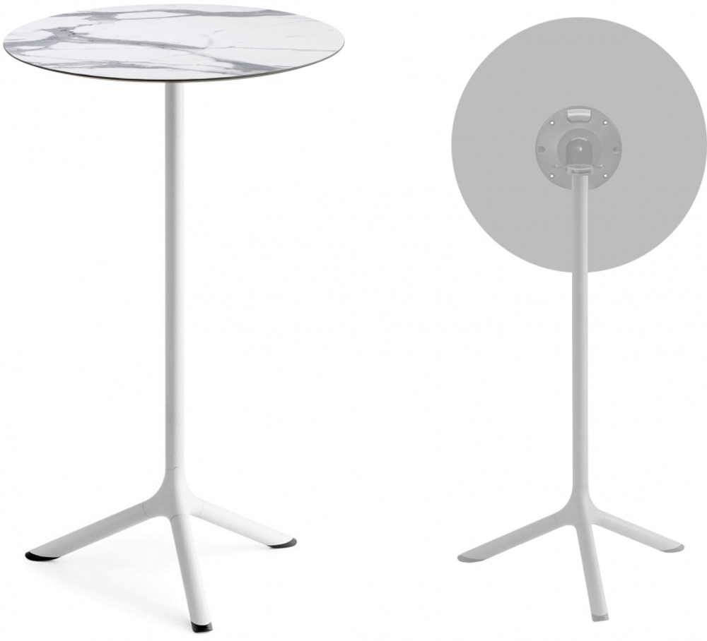 Стол ламинированный барный складной Scab Design Tripe Folding, белый, белый мрамор Каррара