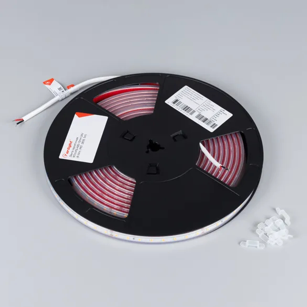Светодиодная лента герметичная RTW-PS-A80-10mm 24V Warm2700 (6 W/m, IP67, 2835, 5m) (Arlight, 6 Вт/м, IP67) 024520(2)