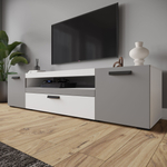 Тумба под ТВ ТВМ-8 белый/серый графит (Микон)