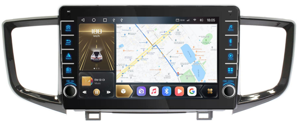 Магнитола для Honda Pilot 2015-2023 - Carmedia SF-1650 (кнопки и крутилки), Android 12, TS10,  CarPlay, 4G SIM-слот