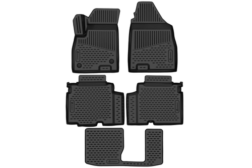 Коврики в салон для JETOUR X90 Plus 2023- (7 мест) 5шт. (полиуретан) ELEMENT3DAN0579210K