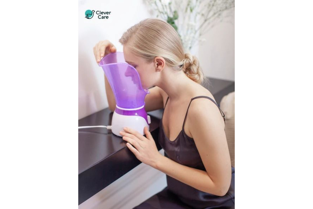 Сауна для лица CleverCare с силиконовыми насадками, цвет фиолетовый