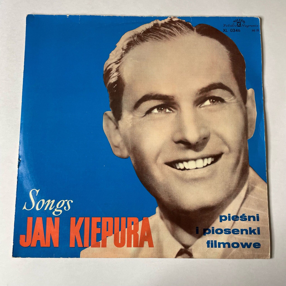 Винтажная виниловая пластинка LP Jan Kiepura Piesni I Piosenki Filmowe Фильмы О Песнях и Песенках (Польша 1966)