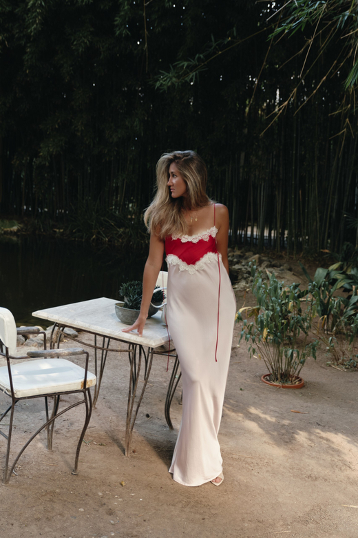 Платье комбинированное redpnk