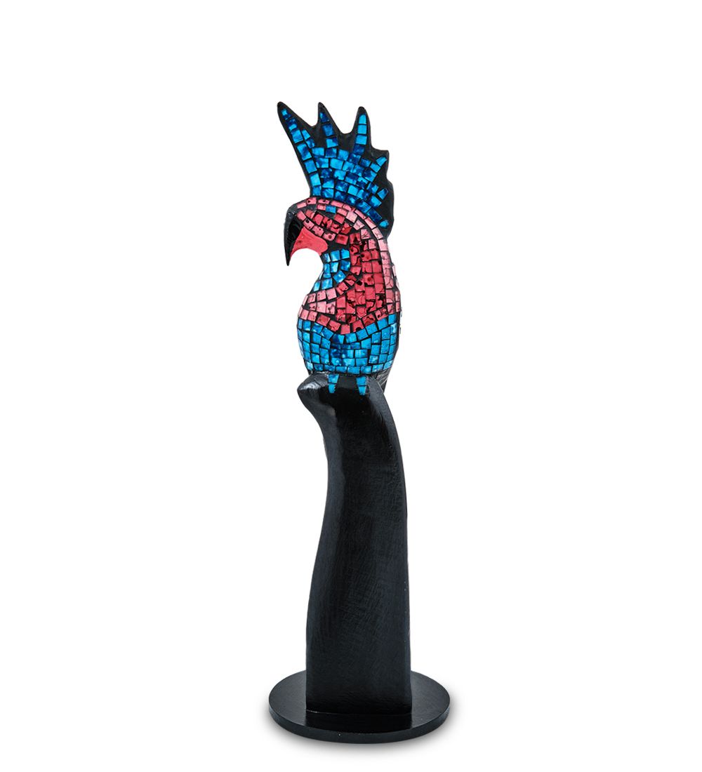 23-030-01 Н-р статуэток из трех «Какаду» дерево+стекл.мозаика (50,40,30 см)