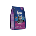 Сухой корм для кошек с избыточным весом BRIT PREMIUM с курицей Cat Light, 2кг
