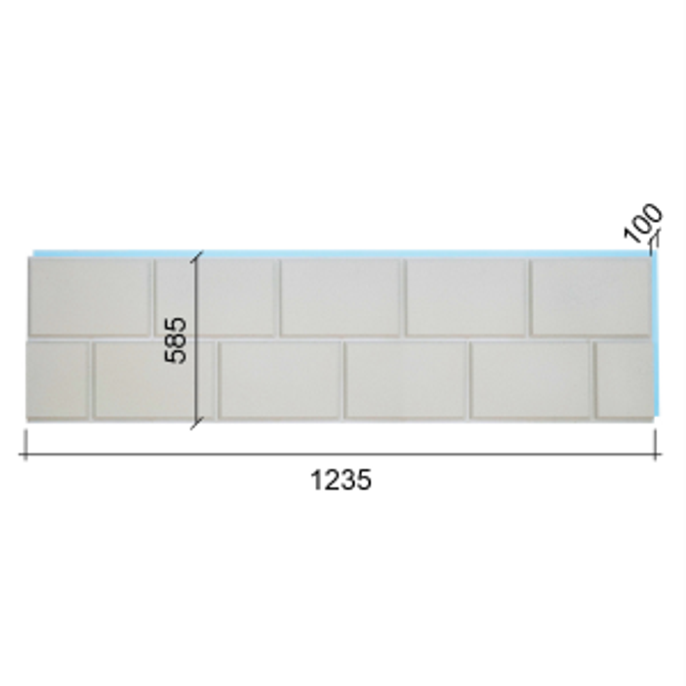 Панель Ruspanel RPG Termorustic односторонняя 1235х585х100 мм