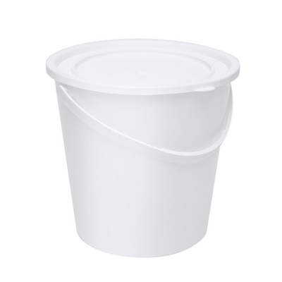 Ведро с герметичной крышкой и ручкой 7 л (белое)