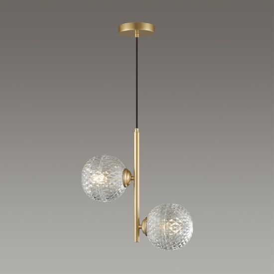 5292/2 MODERNI LN23 000 матовое золото Светильник подвесной E27 2*8W LED 220V GENEVA