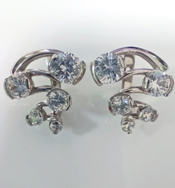 Серьги ювелирные Эстерелла, серебро 925*, с фианитами/Ф