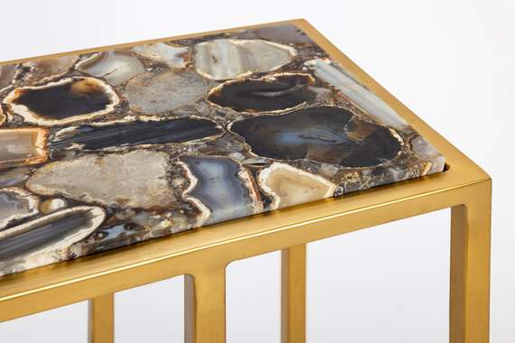 Кофейный столик black agate gold S