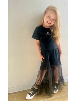 Костюм футболка с юбкой макси