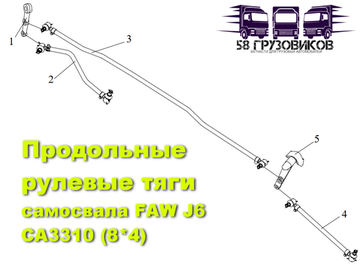 Продольные рулевые тяги самосвала FAW J6 CA3310