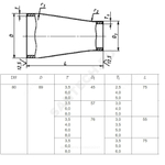 Переход сталь концентрический Дн 89х3,5-76х3,5 (Ду 80х65) бесшовный ГОСТ 17378-2001