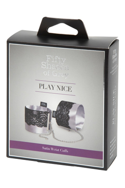 Наручники с кружевом Fifty Shades of Grey Play Nice атласные