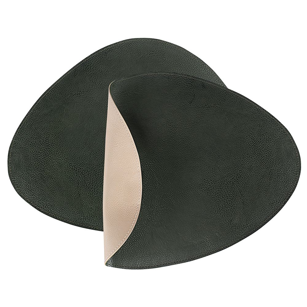 Набор из 2-х двухсторонних сервировочных салфеток Drop, 33х41 см, зеленый/бежевый