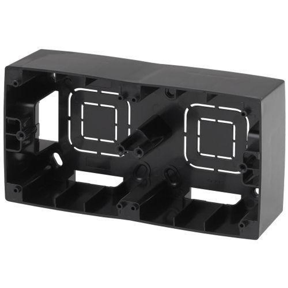 Коробка наклад. монтажа 2 поста Эра12 черн. 12-6102-06 ЭРА Б0043175