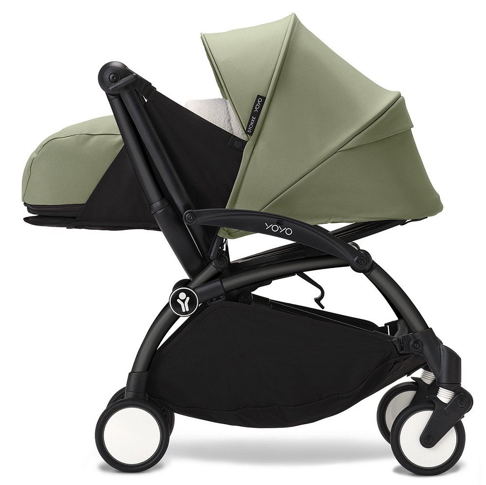 Коляска для новорожденных Stokke YOYO3 Newborn Pack 0+ рама чёрная Black Olive