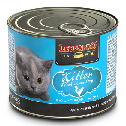 LEONARDO (Леонардо) консервы для котят с птицей / Leonardo Kitten Rich In Poultry, 200 г