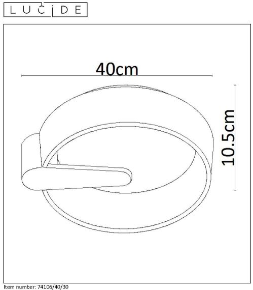 Потолочный светодиодный светильник Lucide Miami 74106/40/30