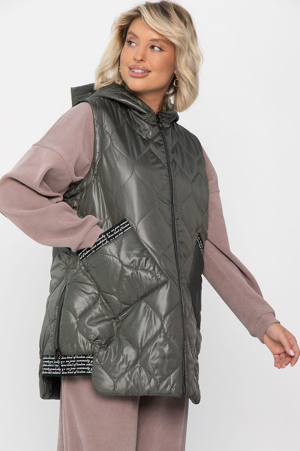 Жилет утепленный Дана Мур (хаки) Б14309-18М LT Collection