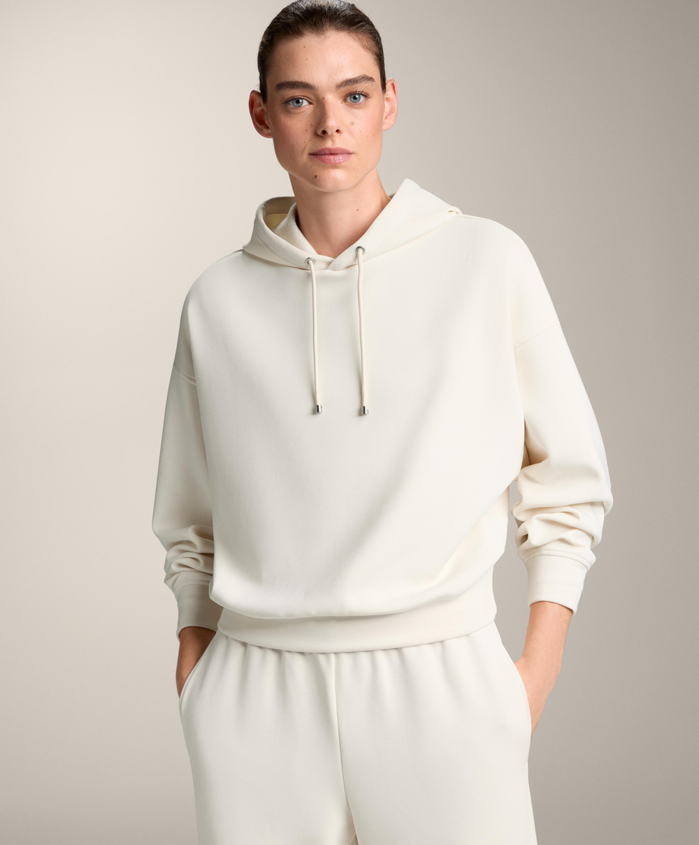 Oysho Толстовка «бокси» с капюшоном из модала с начесом, экрю