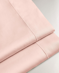 Zara Home - Простыня из сатина с подолом (300 нитей), розовый, 270x280 см