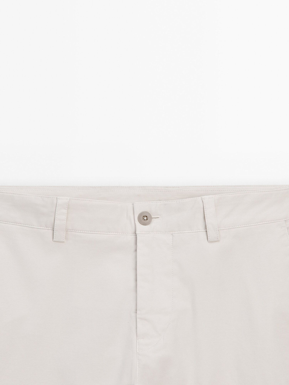 Massimo Dutti Зауженные брюки из твила, цвет льда