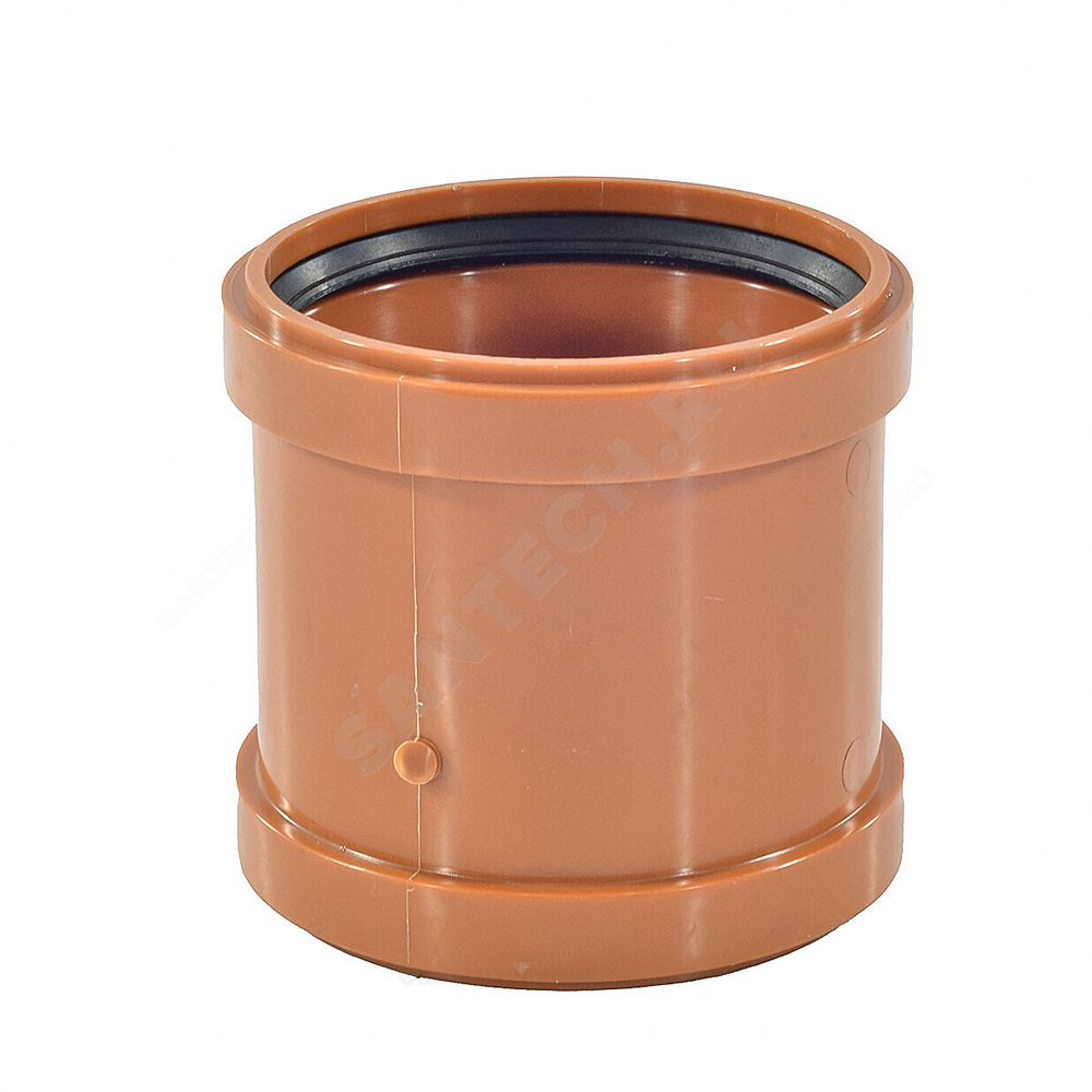 Муфта НПВХ ремонтная коричневая Дн 160 б/нап в/к Aquaviva AQVD100160
