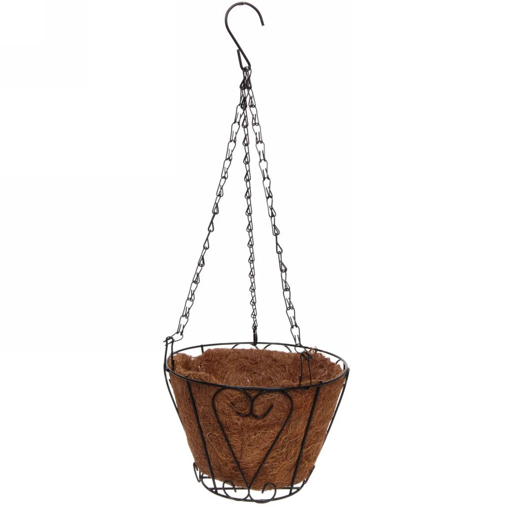 Кашпо для цветов 1,8л «Коковита» с кокосовым волокном, подвесное d=20см P090 ДоброСад