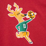 Баскетбольная толстовка Mitchell&Ness NBA Playoff Win 2.0 Crew Vintage Milwaukee Bucks Sweatshirt Red