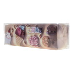 Пенал-косметичка 1 отд. 20*5,5*3,5см кожзам "Пирожное" сиреневый