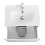 Тумба с раковиной подвесная BelBagno MARINO-CER-MINI-600-2C-SO-BL-P Bianco Lucido, раковина белая BB-8099-3-60