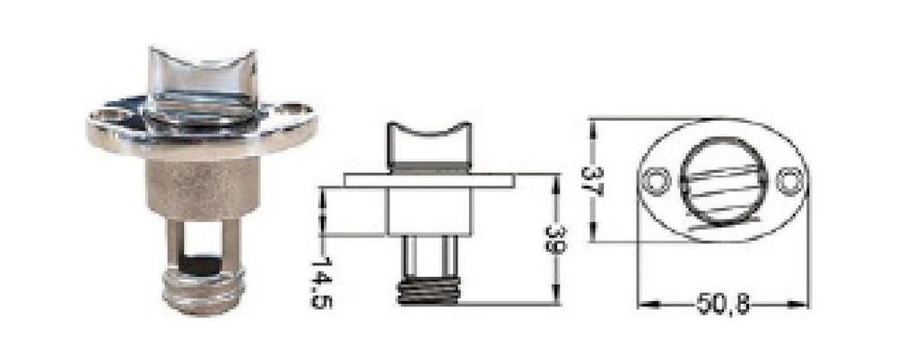 Шпигат нержавеющий с резьбовой пробкой