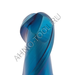 Фреза твердосплавная сферическая  2мм (L=50, l=4, хв=4) Z2 35° по закаленной стали BRHM-2B-R1.0S HRC