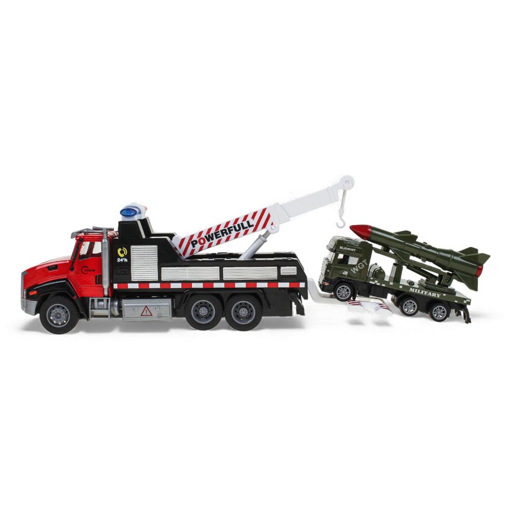 Автовоз 19*8*5,5см. + военная машинка, в ассорт. коробка W2213-19